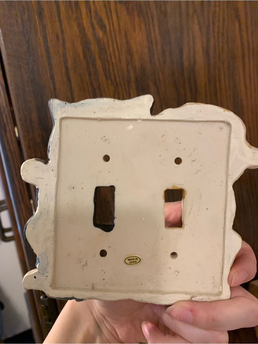 Vintage Tabby and Tuxedo Cat Double Light Switch Cover by Figi - Picture 5 of 5